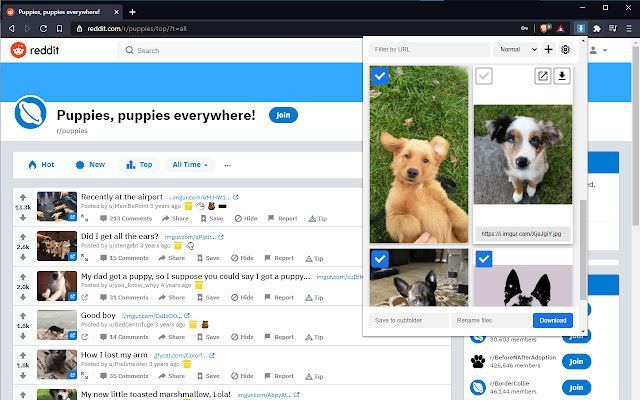 پلاگین کروم Image Downloader