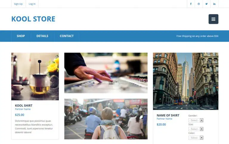 Kool Store پوسته html فروش اینترنتی
