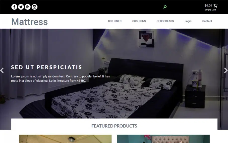 Mattress - قالب html فروش تشک