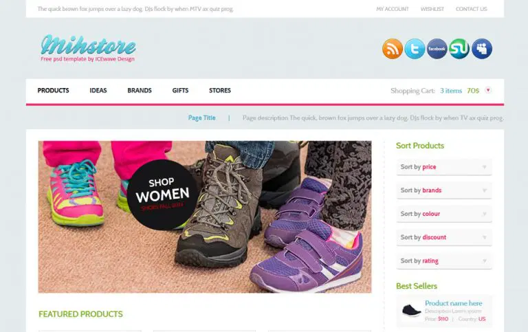پوسته html Mih Store