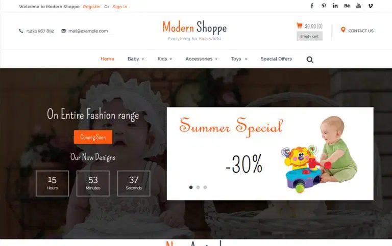 Modern Shoppe - قالب HTML مدرن شاپ