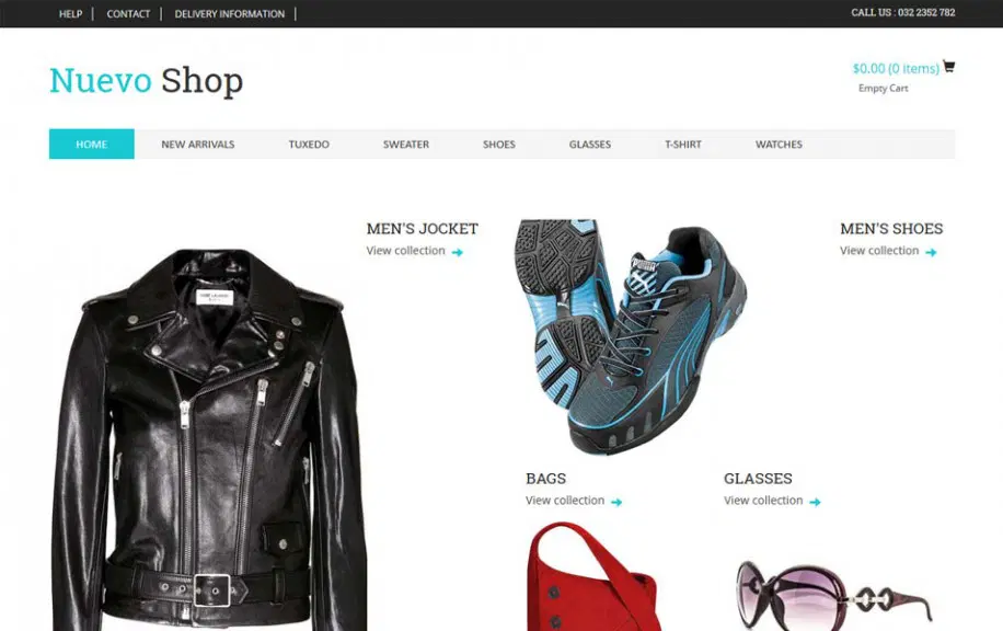 قالب html فروشگاهی Nuevo Shop