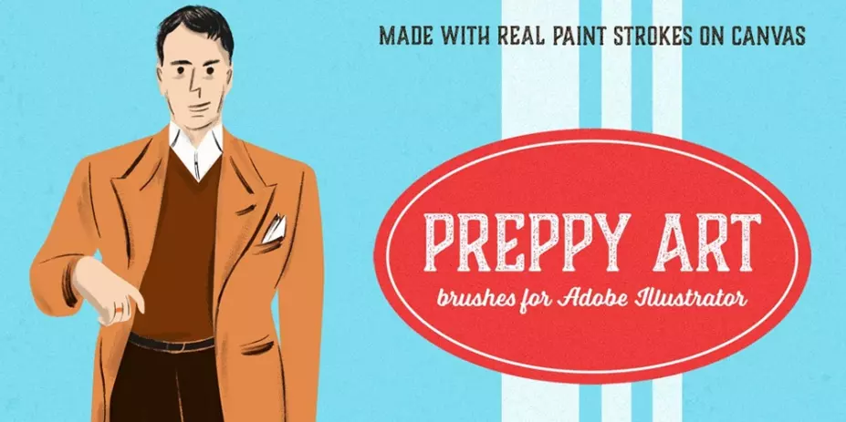 کیت براش Preppy Art برای Illustrator