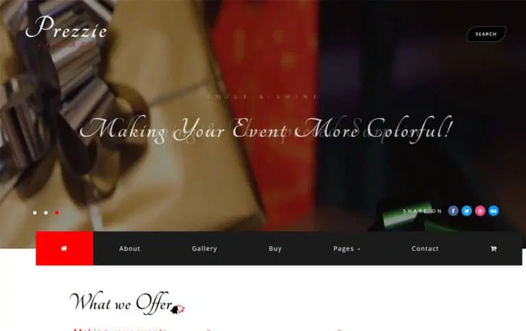 Prezzie – قالب HTML سایت فروش هدایا