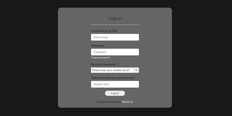 فرم ورود ریسپانسیو