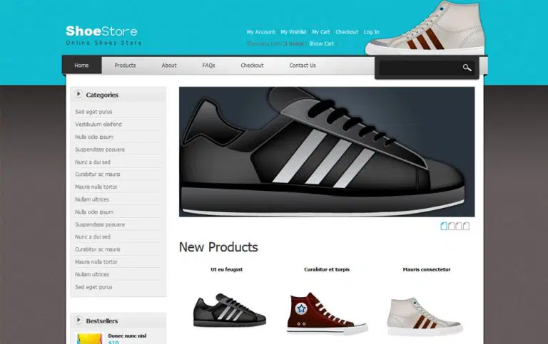 پوسته Shoes مخصوص فروش کفش