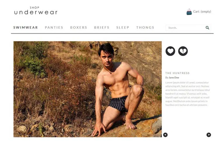 قالب HTML Under Wear