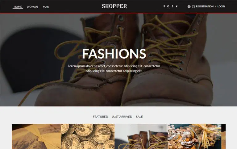 Shopper پوسته فروشگاهی html