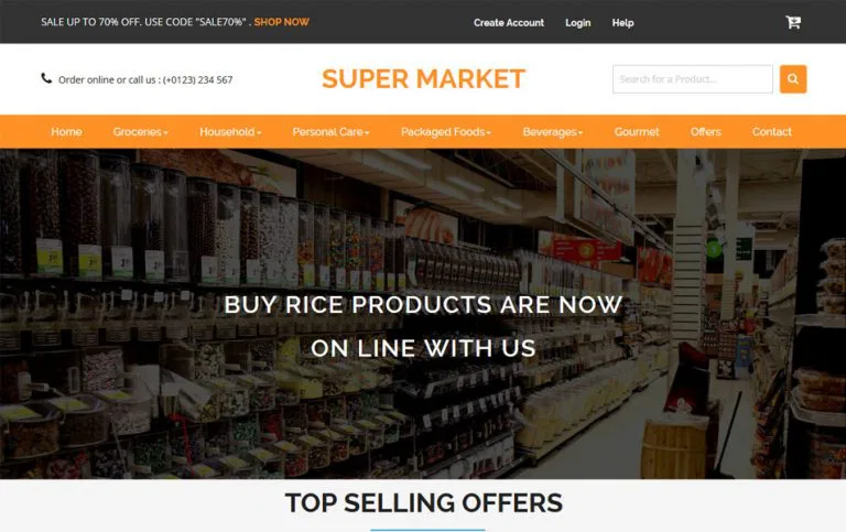 Super Market - قالب HTML سوپر مارکت