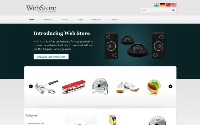 پوسته html فروشگاهی Web Store