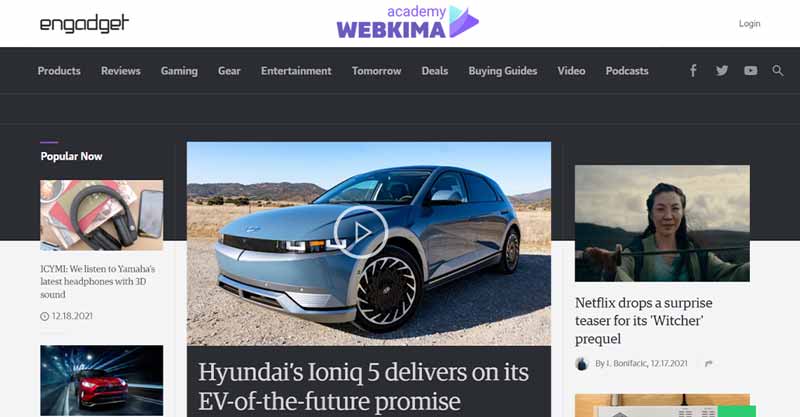 Engadget - بهترین سایت های تکنولوژی