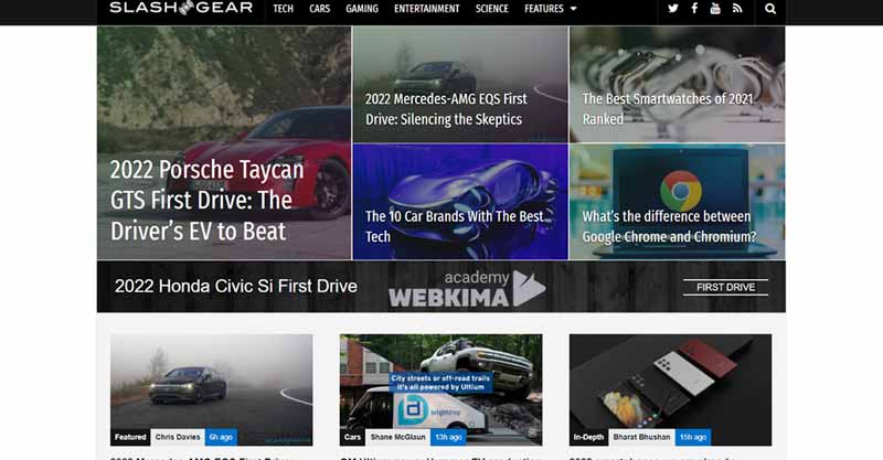 Slashgear.com - بهترین سایت های تکنولوژی
