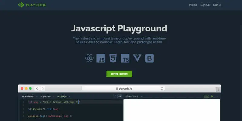 Playcode یک محیط توسعه آنلاین