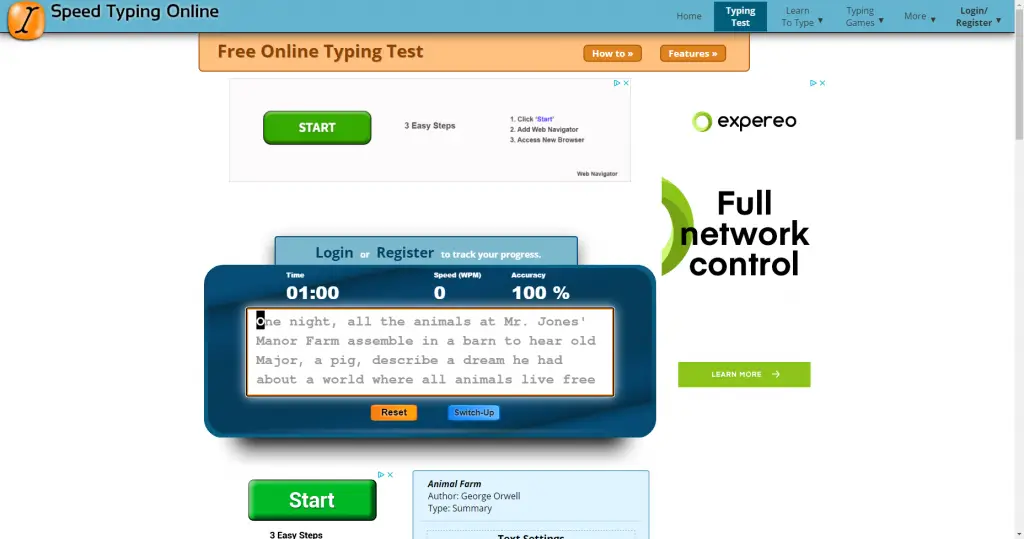 سایت تایپ Speed Typing Online
