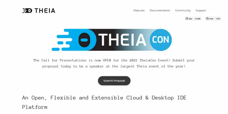 Theia ادیتور آنلاین کد