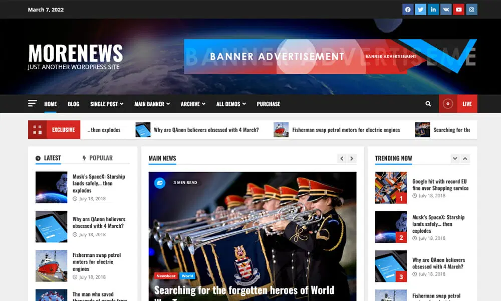 MoreNews – پوسته وردپرس اخبار رایگان