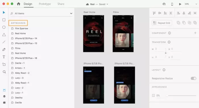 ابزار طراحی Adobe XD