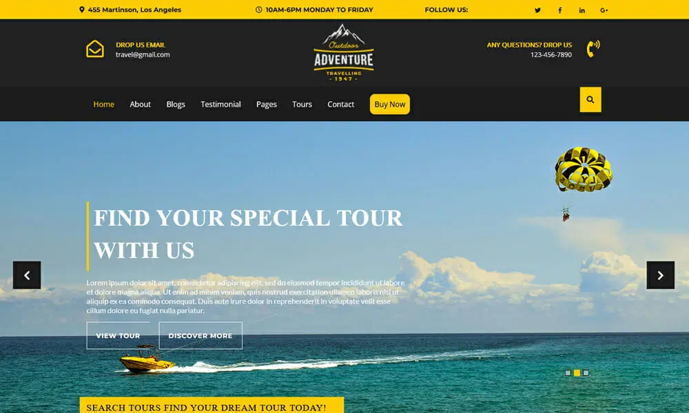 Adventure Travelling قالب وردپرس آژانس مسافرتی رایگان