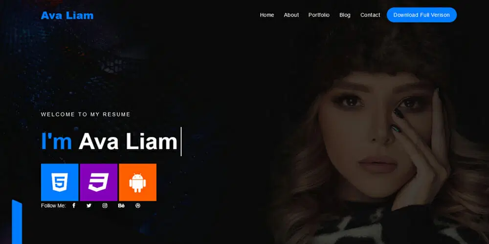 قالب Ava Liam