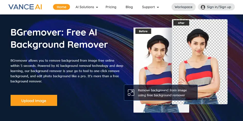 حذف پس زمینه عکس آنلاین BGremover