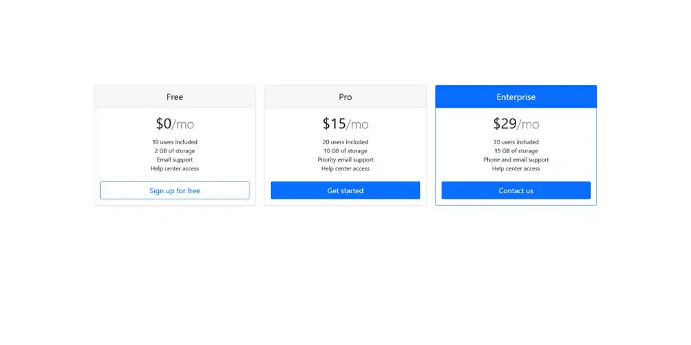 Bootstrap Shopping Card