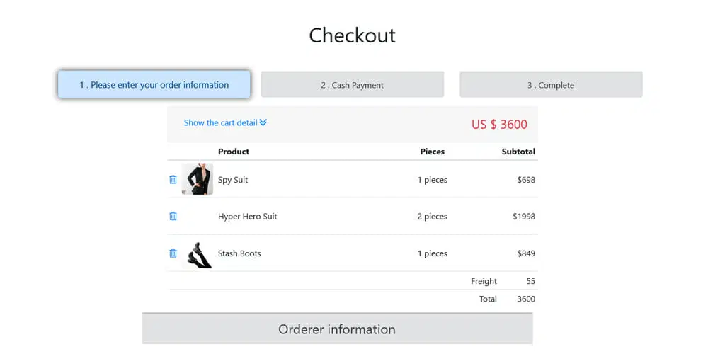 Bootstrap Shopping Cart Demo