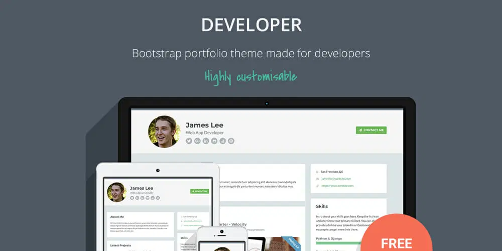 قالب نمونه کار Developer