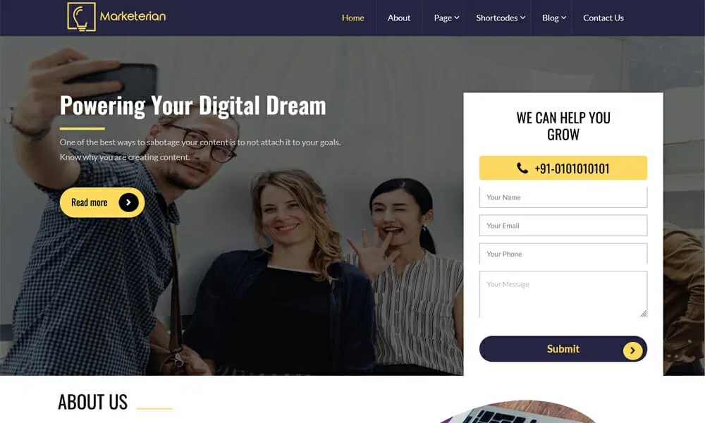 قالب وردپرس Digital Marketing Lite