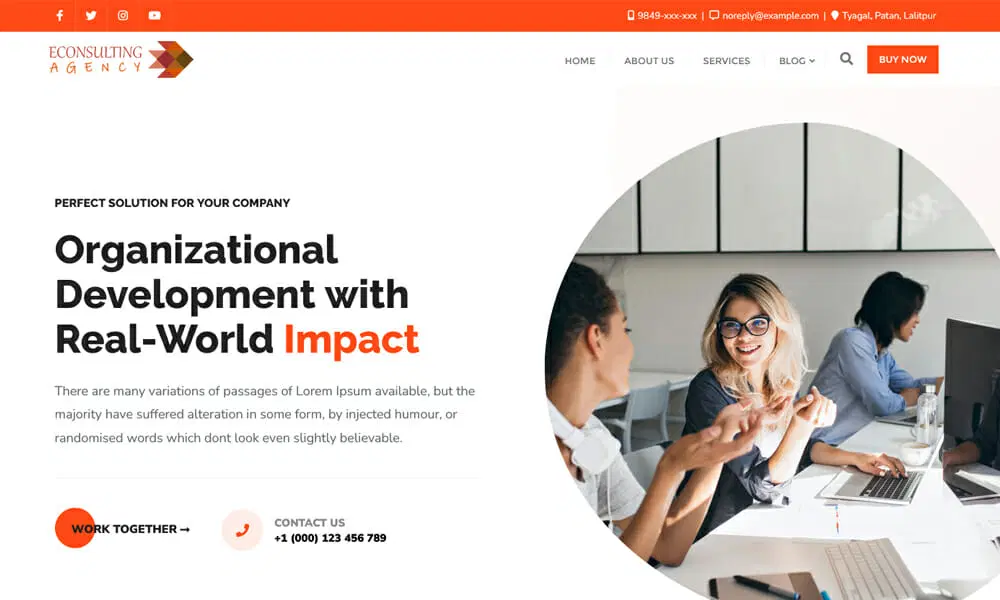 قالب وردپرس دیجیتالمارکتینگ Econsulting Agency