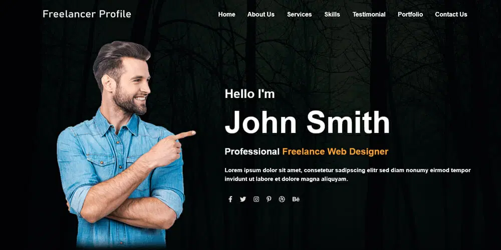 قالب بوت‌استرپ Freelancer