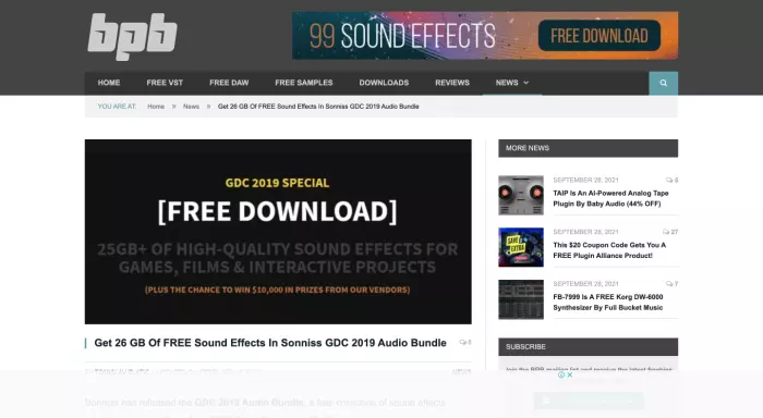 Sonniss GDC 2019 Audio Bundle