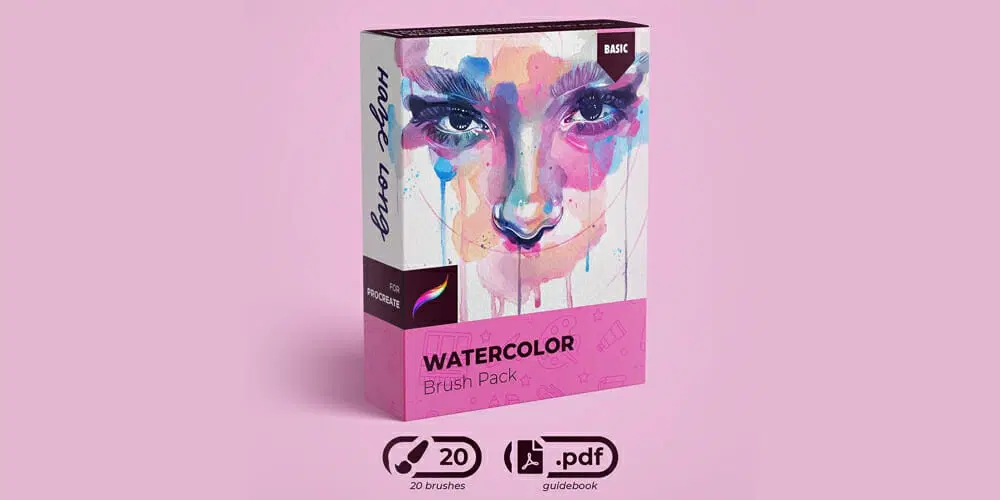 Haze Long Procreate Watercolor Brush
