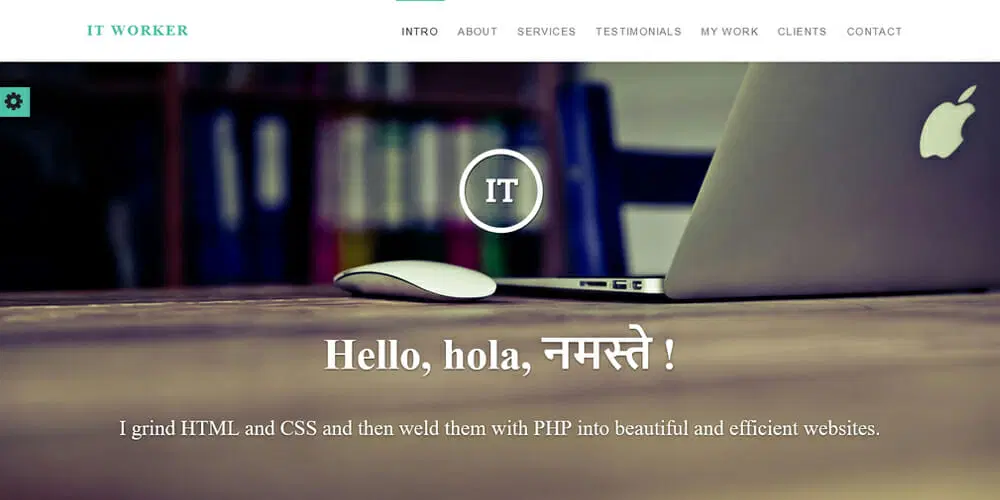 قالب بوت‌استرپ نمونه کار IT Worker