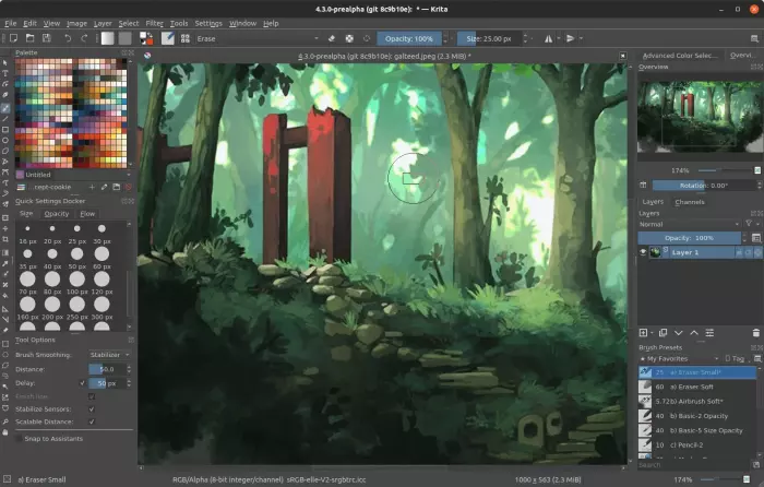 ابزار طراحی Krita
