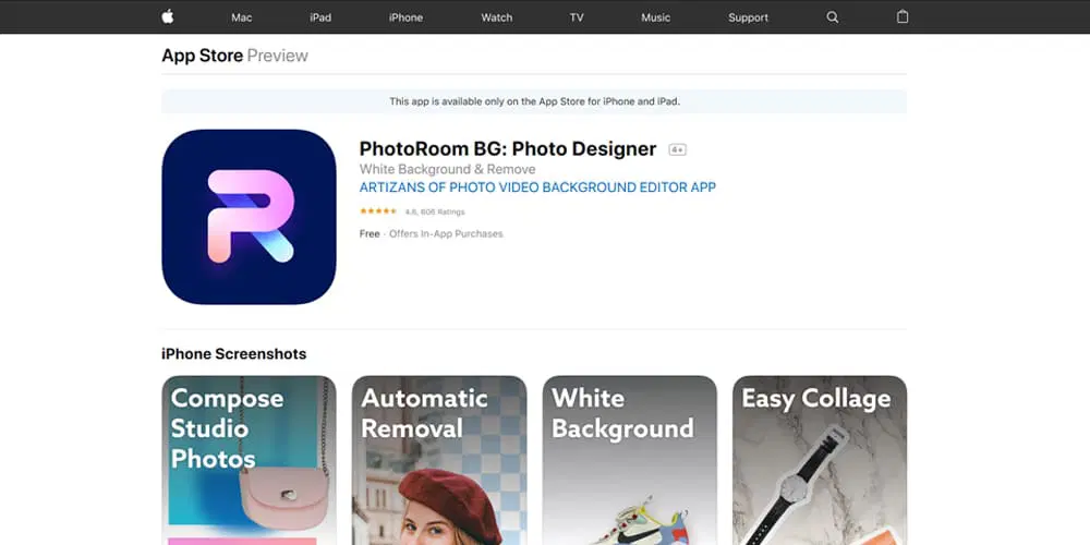 حذف پس زمینه آنلاین PhotoRoom BG
