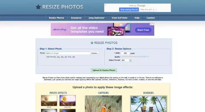 ابزار سایت فشرده‌سازی تصویر ResizePhotos