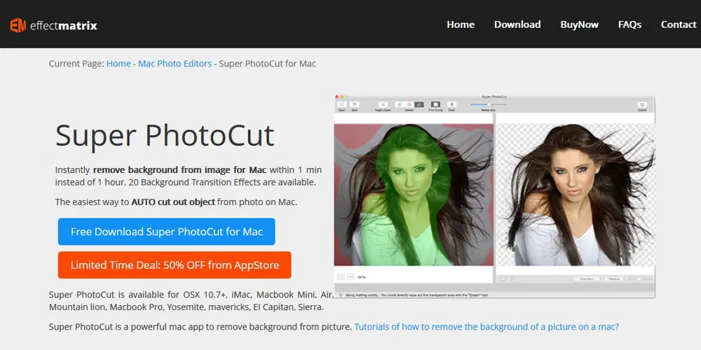 حذف پس زمینه عکس آنلاین Super PhotoCut