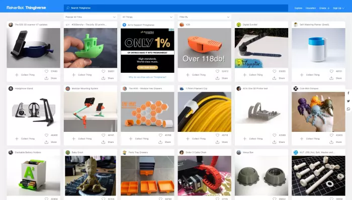 سایت Thingiverse