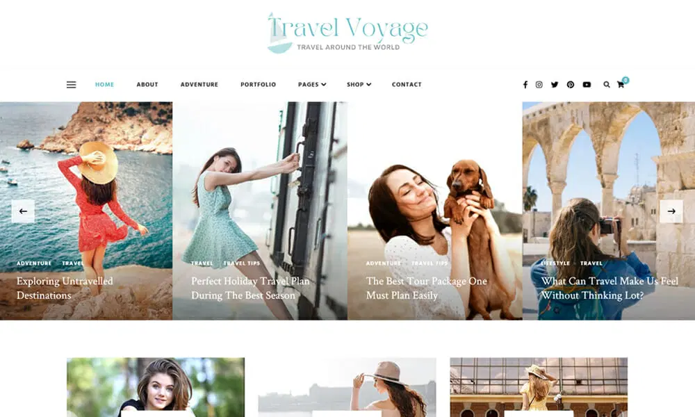 Travel Voyage قالب وردپرس وبلاگ سفر چند منظوره رایگان