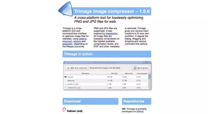 ابزار سایت فشرده‌سازی تصویر Trimage