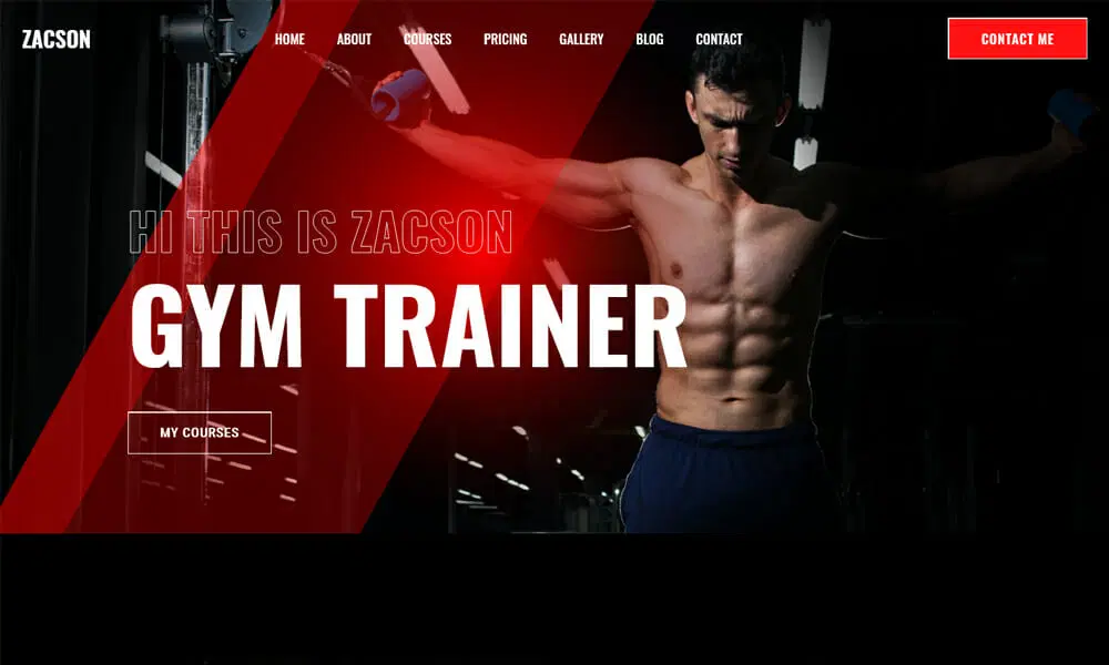 قالب Zacson HTML فیتنس