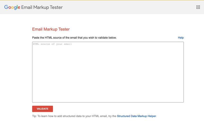 6. Email Markup Tester