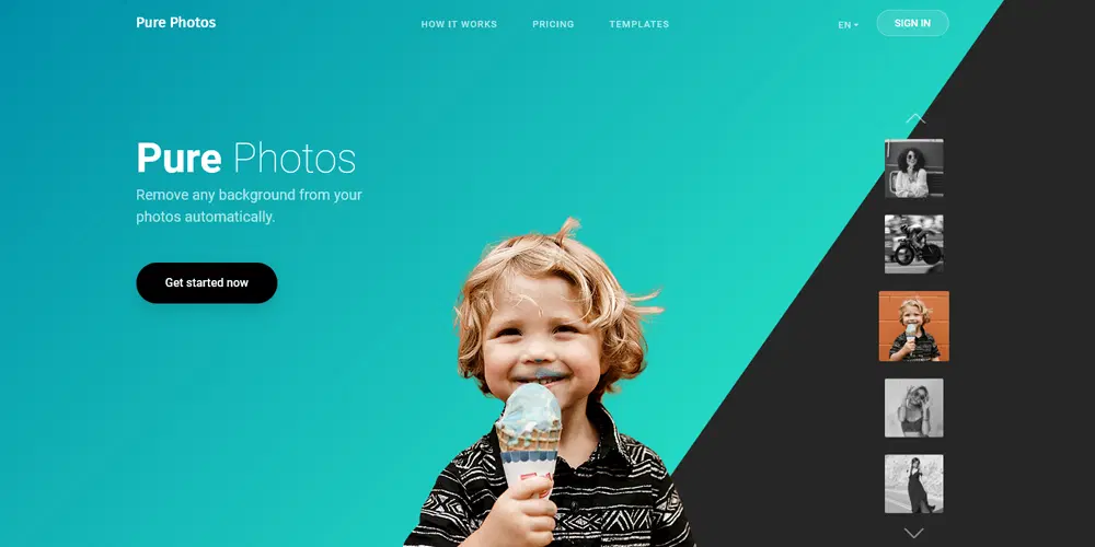 ابزار ادیت پس زمینه Pure Photos