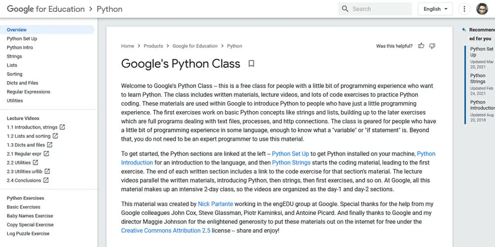 Google’s Python Class