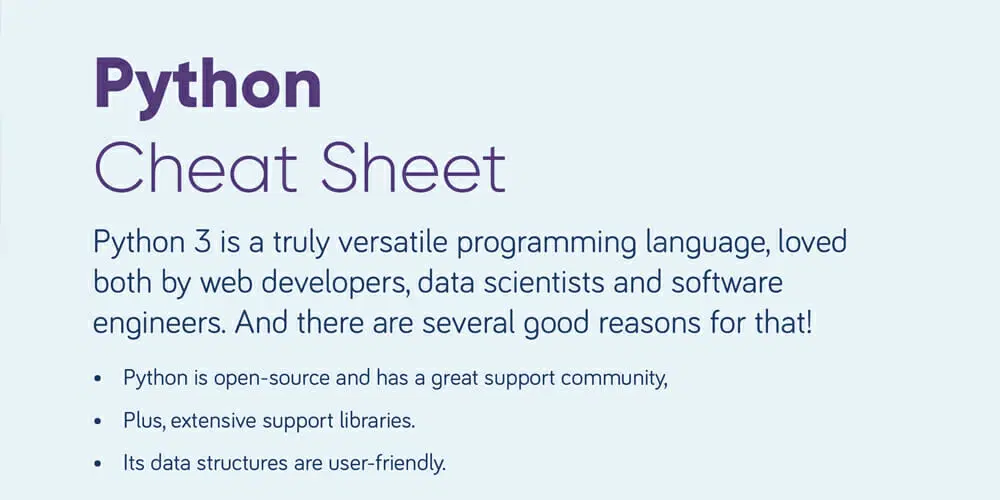 Python Cheat Sheet(PNG, PDF)