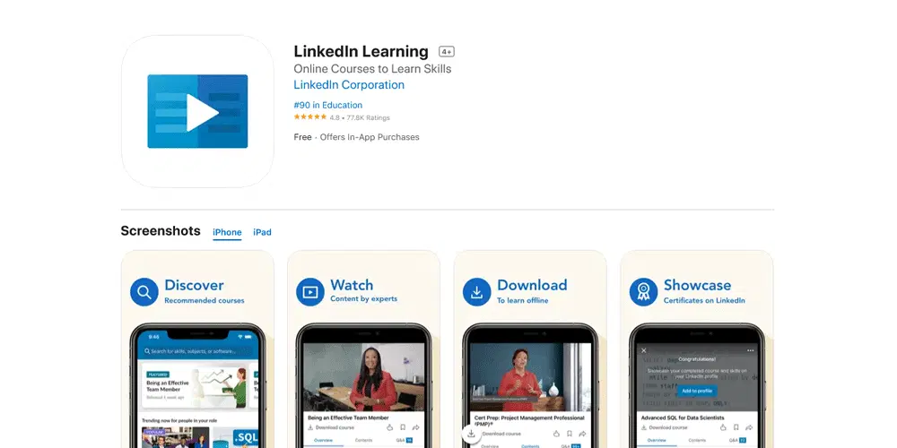اپلیکیشن Linkedin Learning
