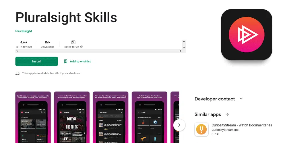 اپلیکیشن Pluralsight