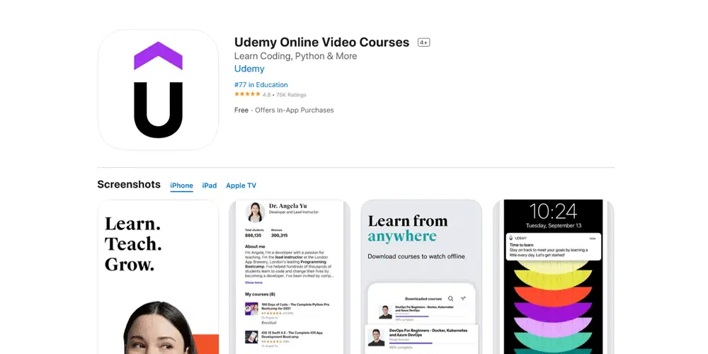 اپلیکیشن Udemy