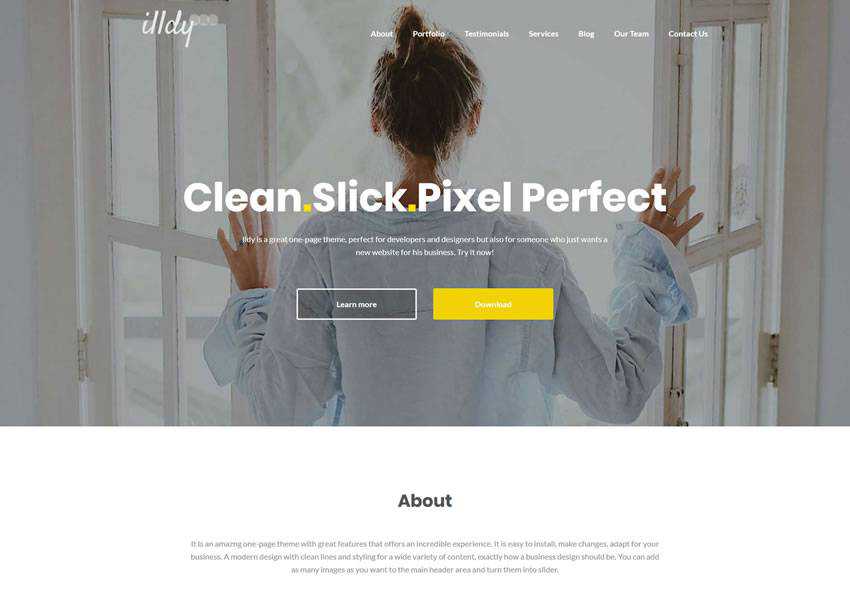 Illdy – پوسته تجاری وردپرس یک صفحه ای