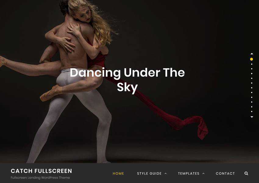 Catch Fullscreen _ قالب وردپرس یک صفحه ای